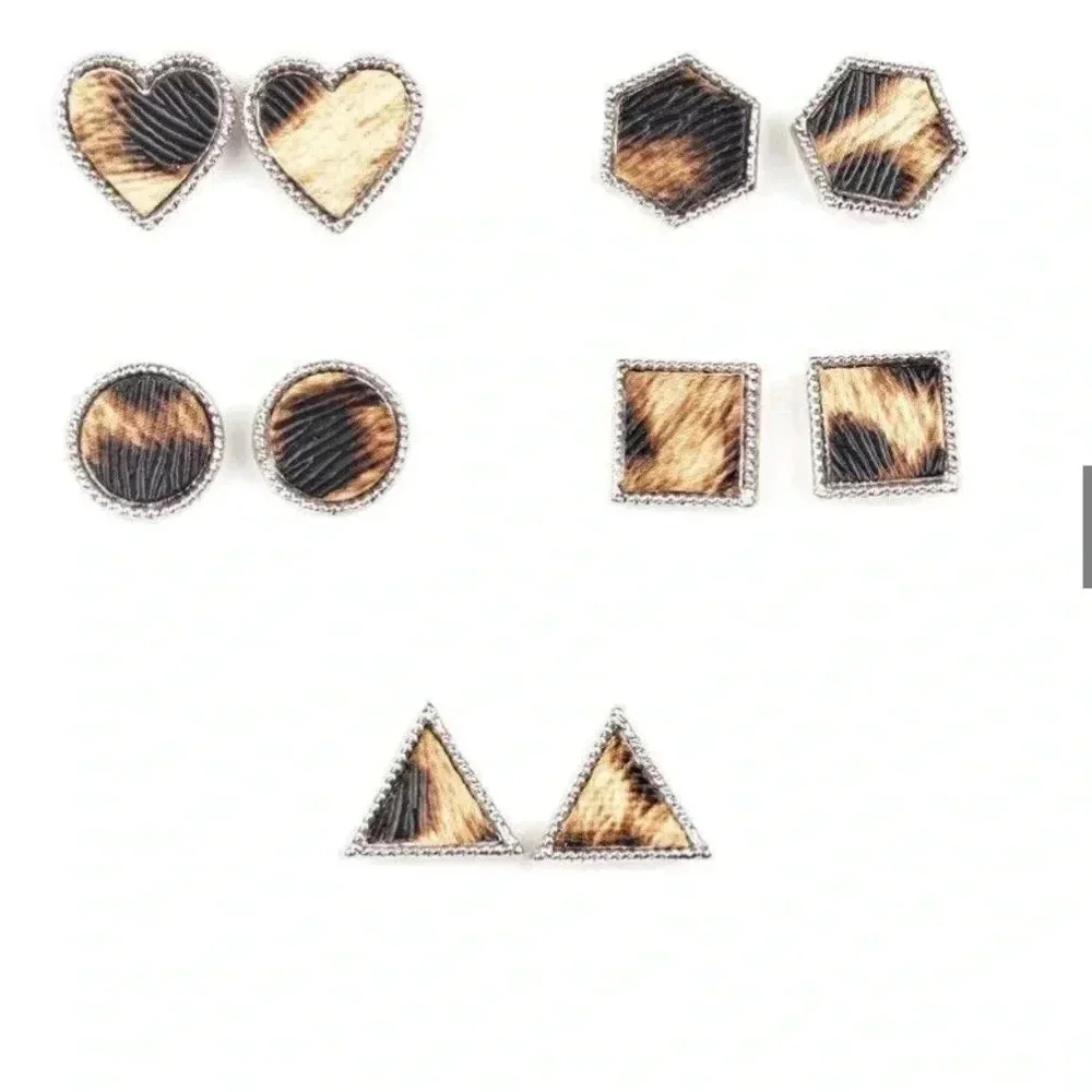Paparazzi Starlet Shimmer Earring Kit- Animal Print